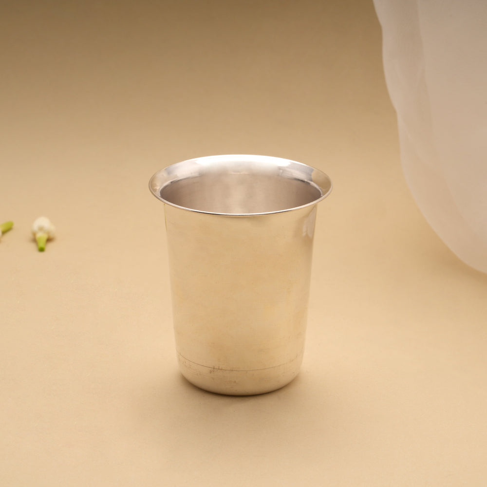 Ethnic Smooth Finish Silver Tumbler