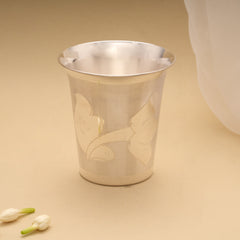 Intricate Smooth Finish Silver Tumbler