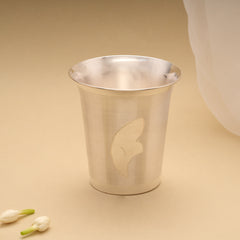 Vibrant Curve Leaf Silver Tumbler