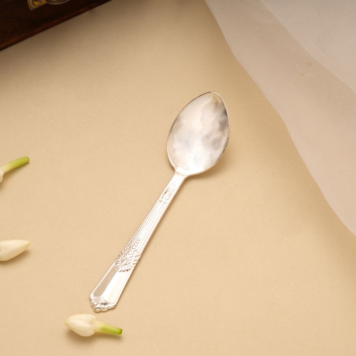 Modern Design Silver Baby Feeding Spoon