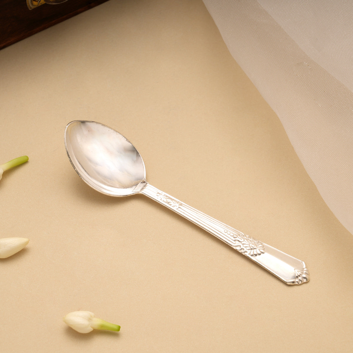Premium Design Silver Baby Feeding Spoon