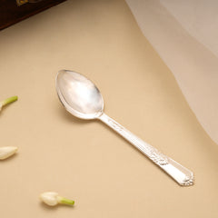 Stylish Design Silver Baby Feeding Spoon