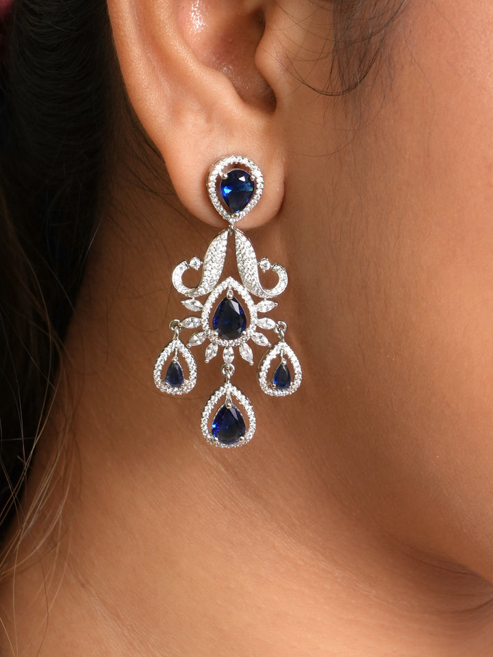 Blue Radiance Drops Necklace Set