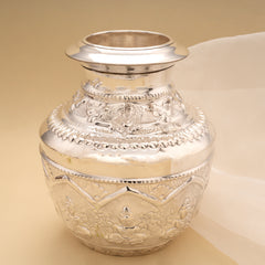 Traditional Grand Lakshmi Devi Silver Kalasam