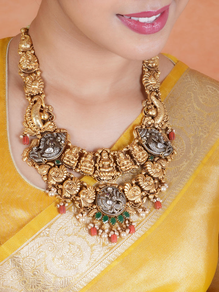 Coral Lakshmi Peacock Haram