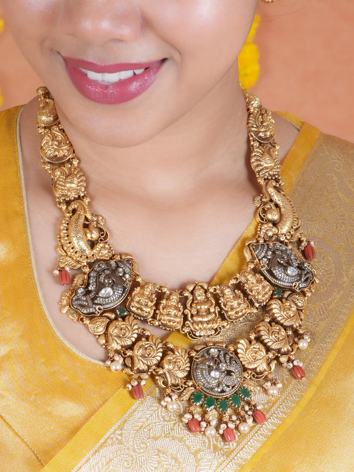 Coral Lakshmi Peacock Haram