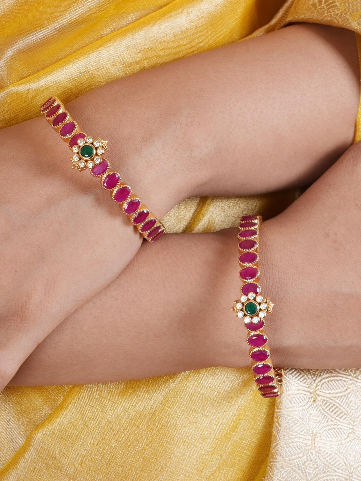 Rosette Ruby Touch Bangle