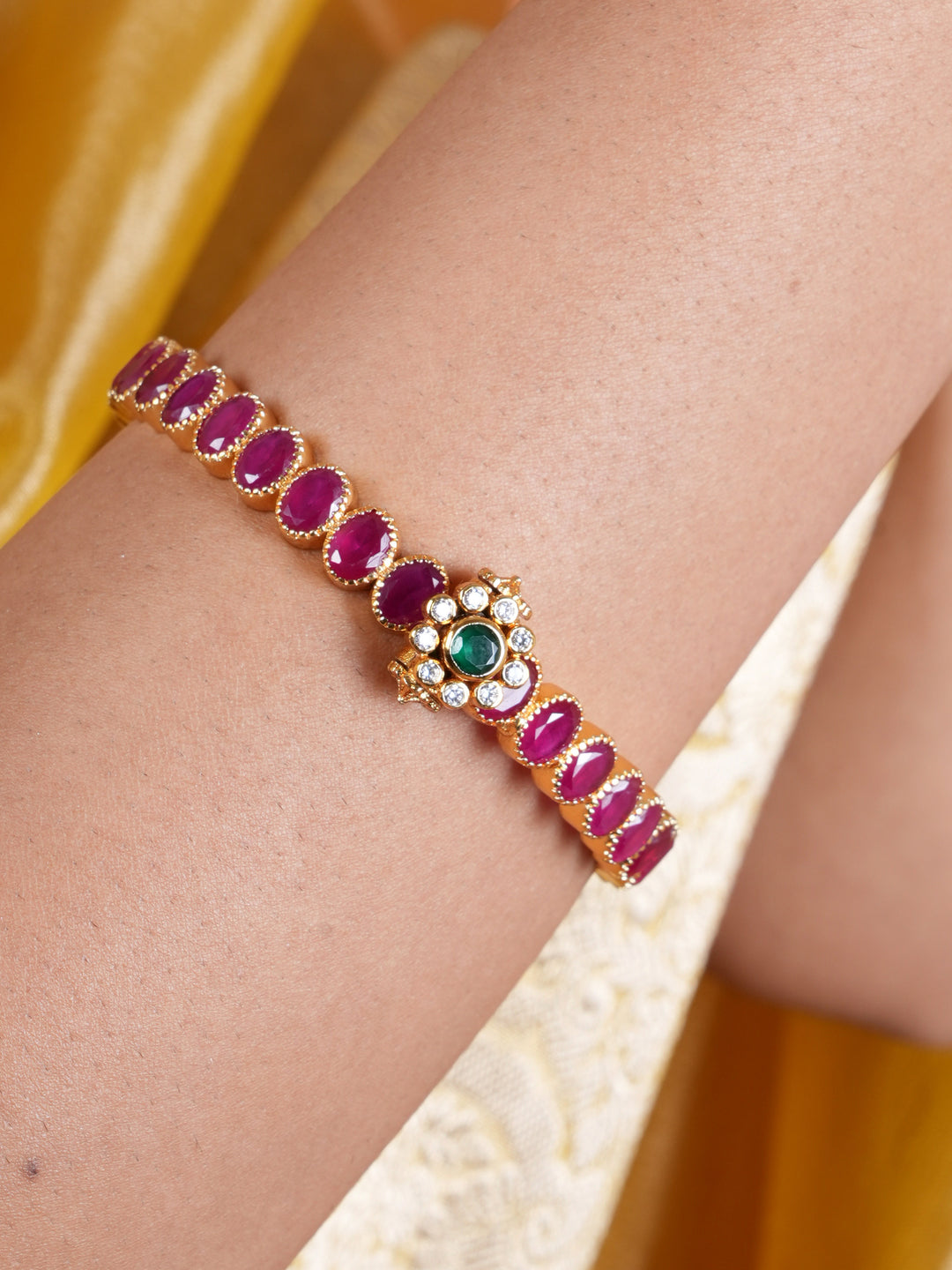 Rosette Ruby Touch Bangle