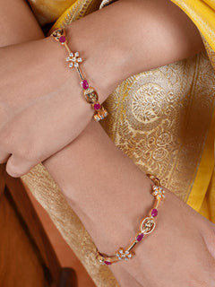Traditional Lakshmi Ruby Bangle