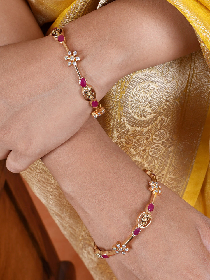 Traditional Lakshmi Ruby Bangle