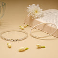 Trendy Laser Cut Silver Bangle