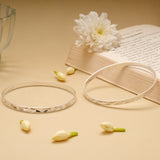 Trendy Laser Cut Silver Bangle