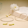 Sleek Design Plain Silver Bangle