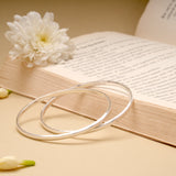Sleek Design Plain Silver Bangle