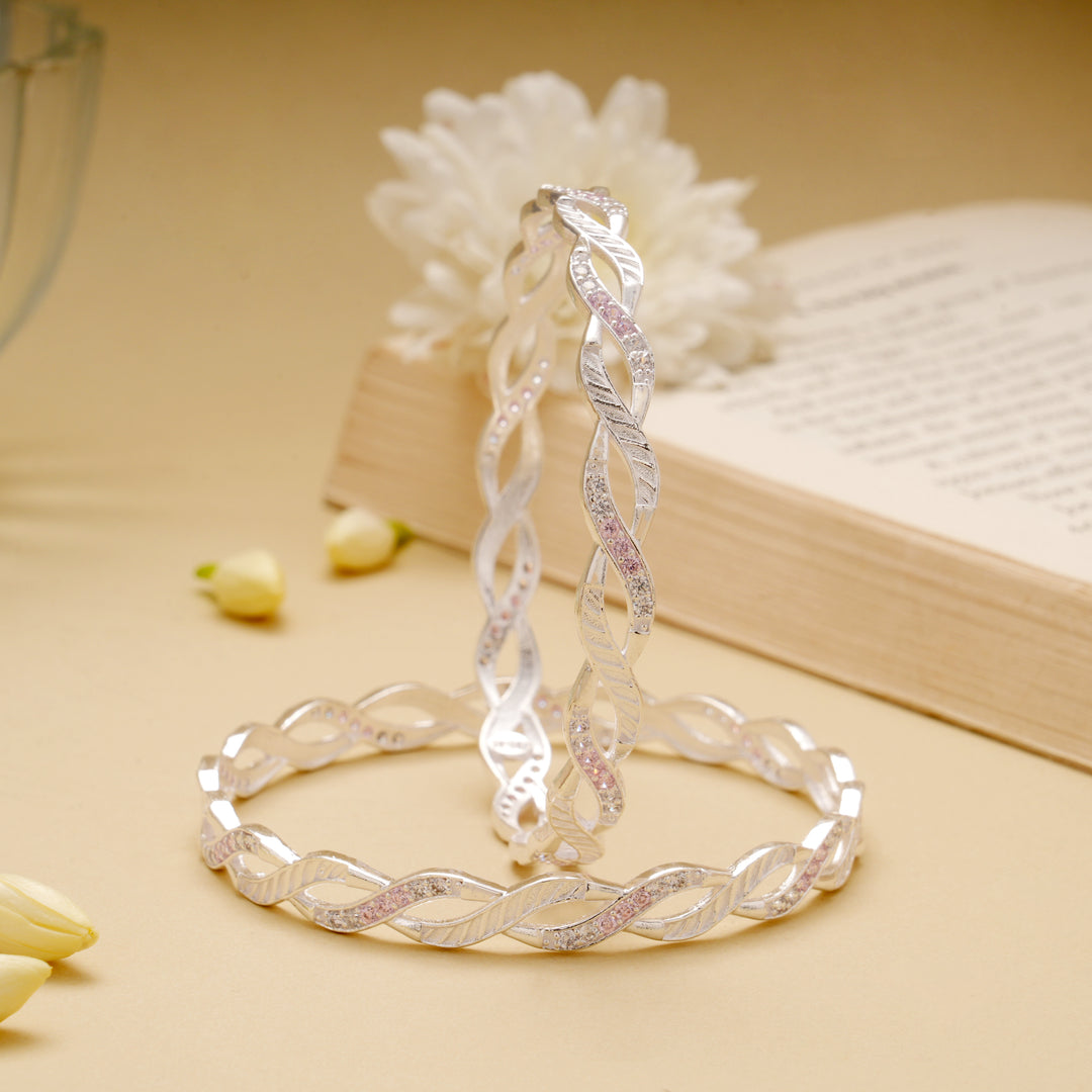 Elegant Infinity Flow Silver Bangle