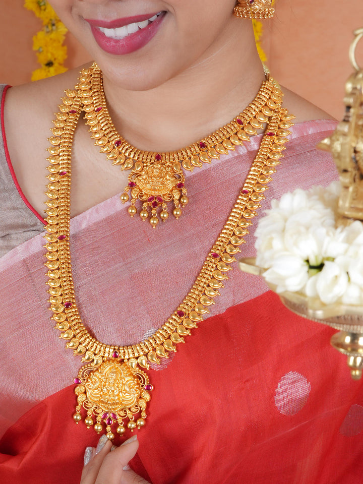 Lakshmi Mango Ruby Necklace