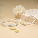 Infinity Bow Design Silver Bangle