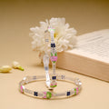 Cute Toy Enamel Silver Bangle