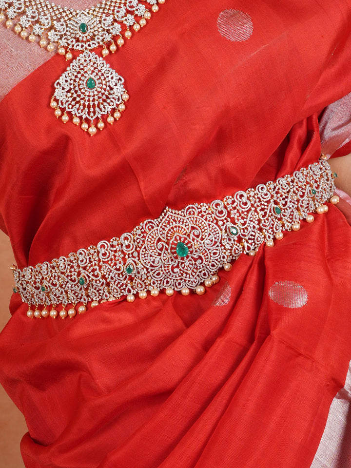 Emerald-Studded Bridal Oddiyanam/Hip Belt