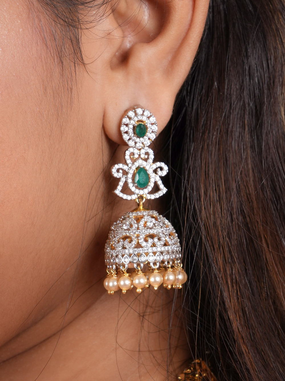 Swarovski Emerald Stone Earrings