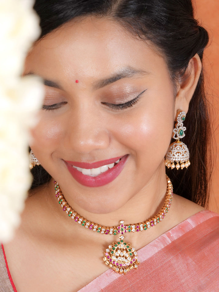 Traditional Ruby Emerald Stone Attigai