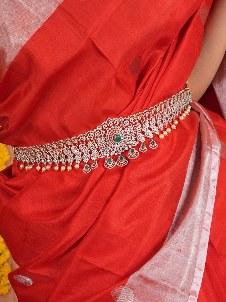 Emerald Beaded Oddiyanam/Hip Belt