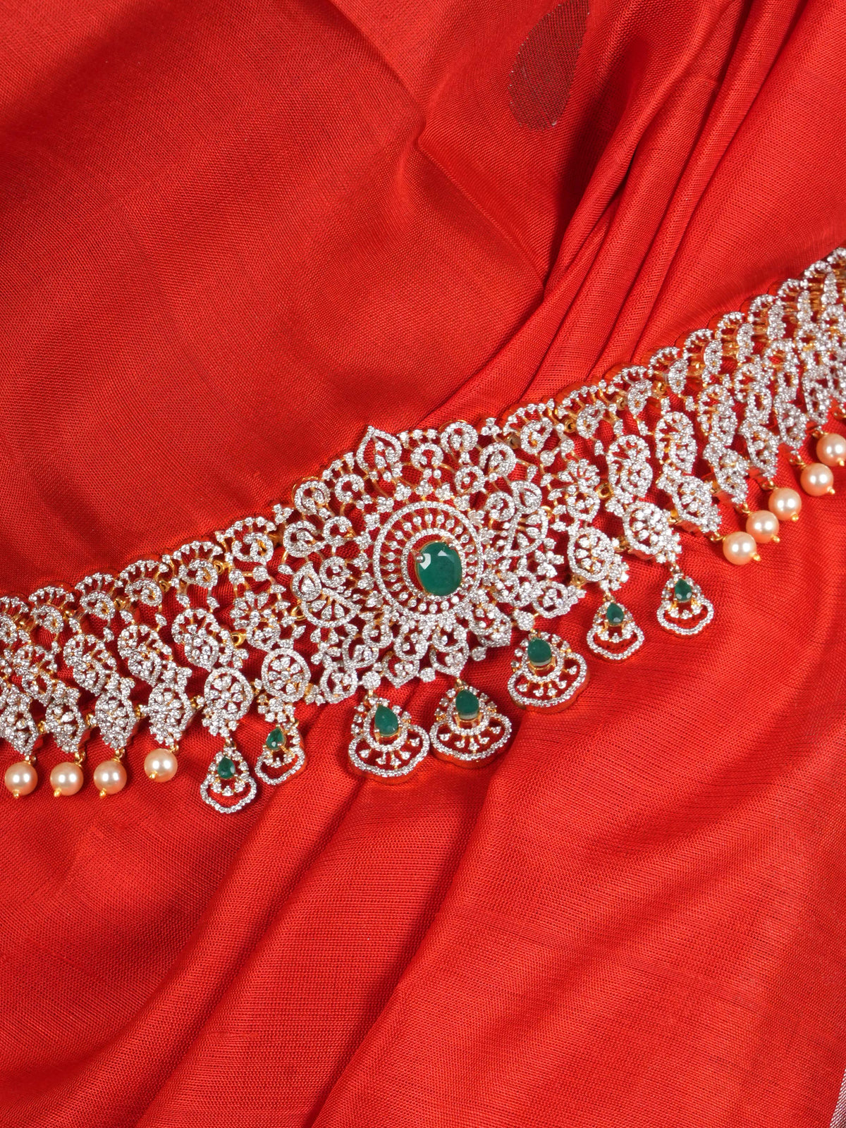 Emerald Beaded Oddiyanam/Hip Belt