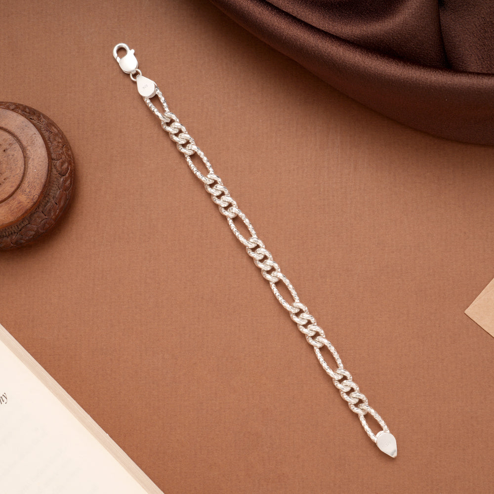 Silver Figaro Link Chain Baby Bracelet
