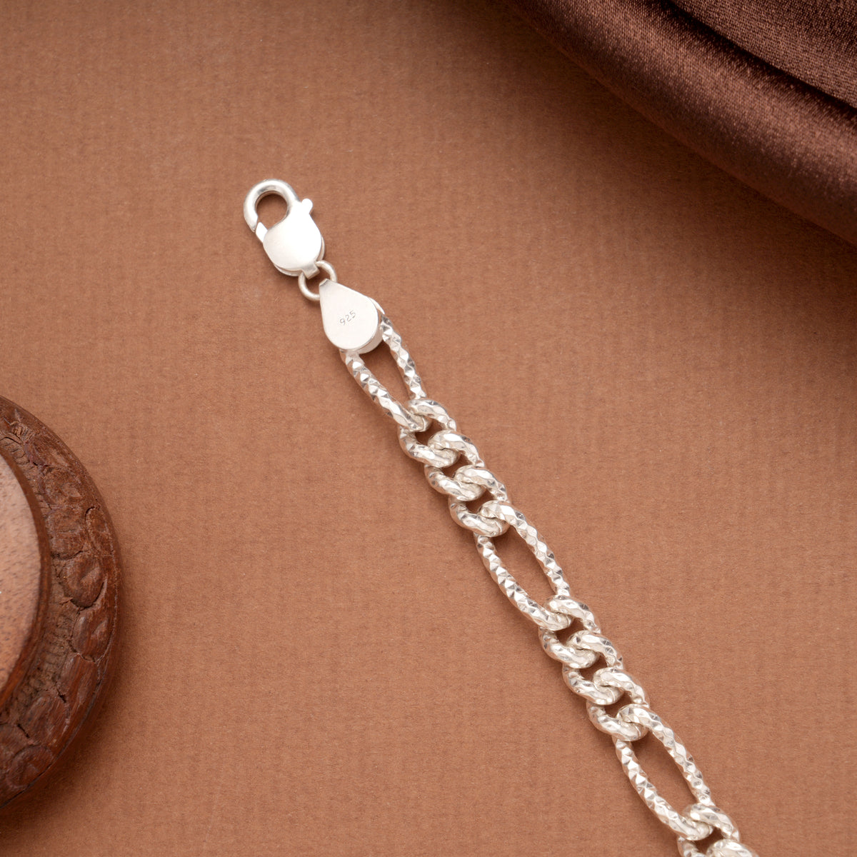 Silver Figaro Link Chain Baby Bracelet