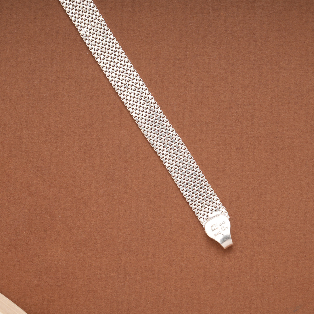 Silver Mesh Link Design Bracelet