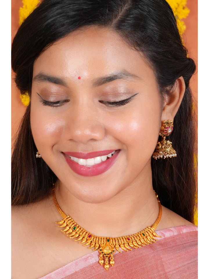 Kerala Style Lakshmi Mango Necklace