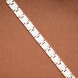 Geometric Pattern Silver Baby Bracelet