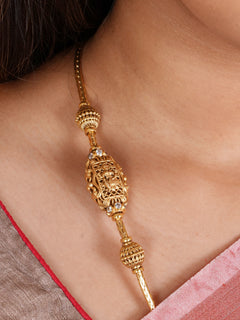 Antique Lakshmi Lotus Mugappu Chain