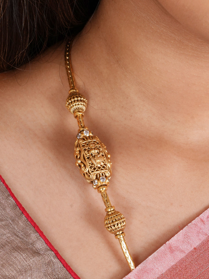 Antique Lakshmi Lotus Mugappu Chain