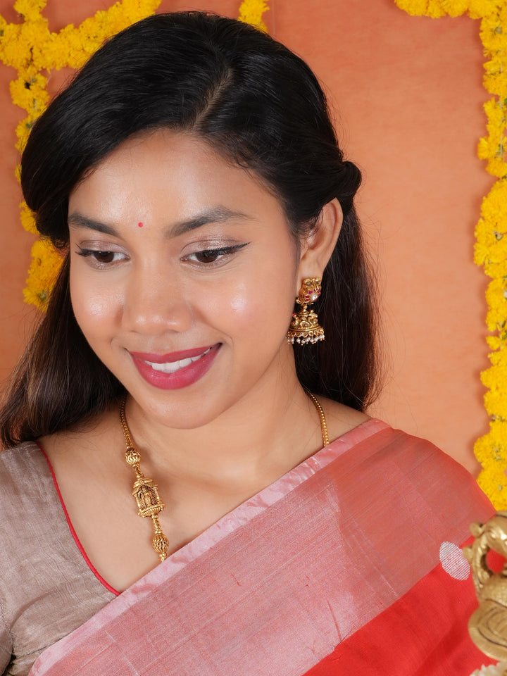 Temple Queen Meenakshi Mugappu Chain