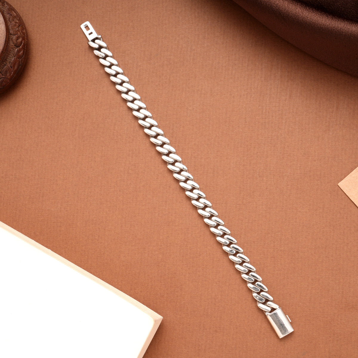 Trendy Silver Cuban Link Bracelet