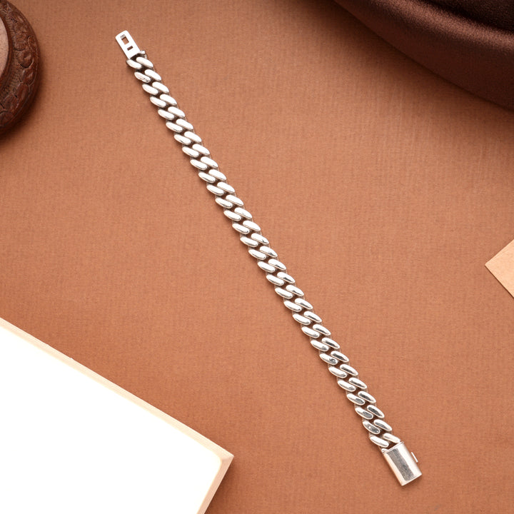 Trendy Silver Cuban Link Bracelet