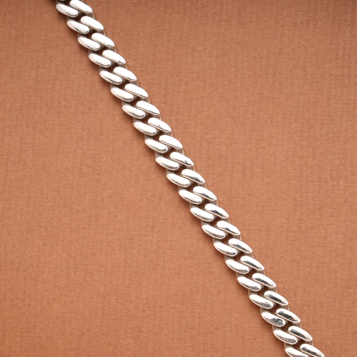 Trendy Silver Cuban Link Bracelet