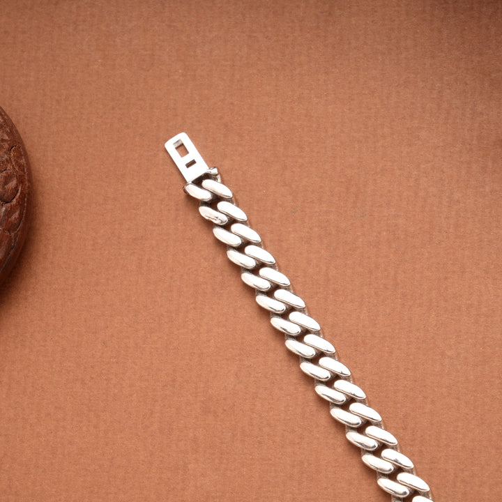 Trendy Silver Cuban Link Bracelet
