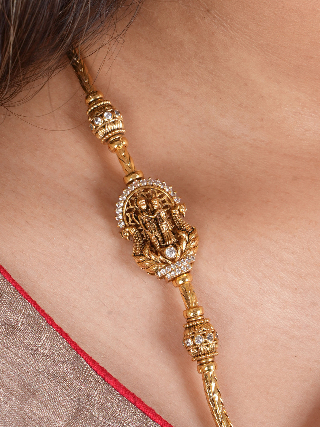 Antique Love Ramar Sita Mugappu Chain