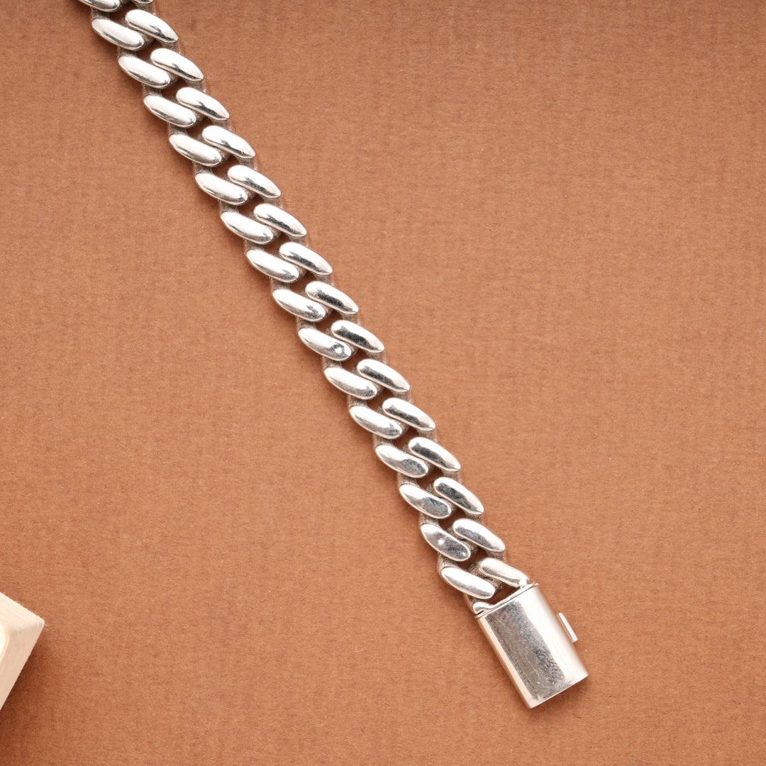 Trendy Silver Cuban Link Bracelet