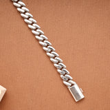 Trendy Silver Cuban Link Bracelet