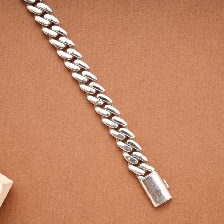 Trendy Silver Cuban Link Bracelet