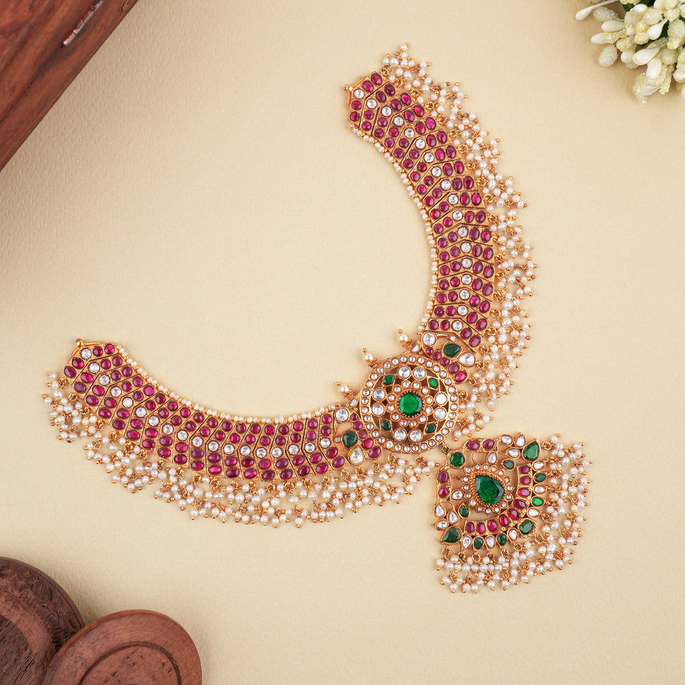 Grand South Indian Kemp Pearl Necklace