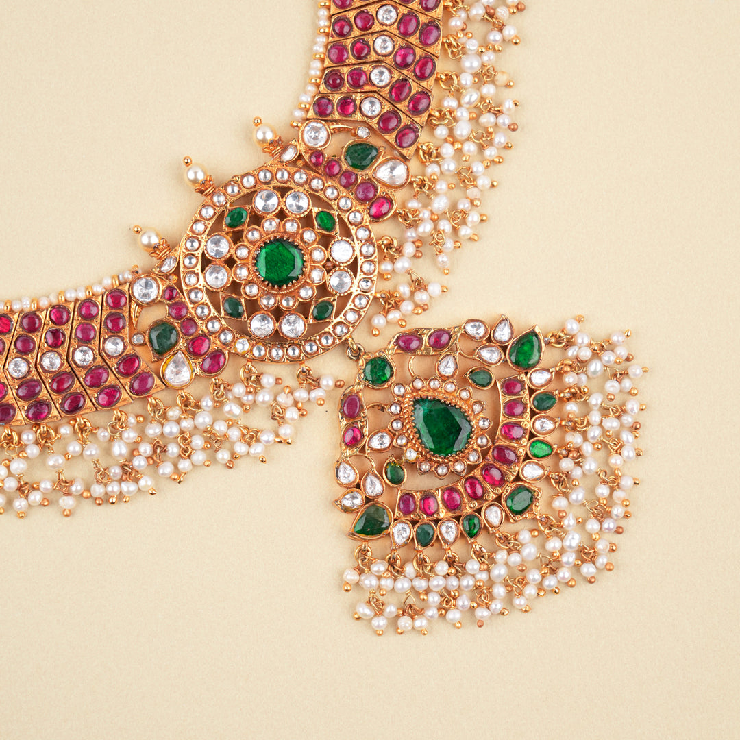 Grand South Indian Kemp Pearl Necklace