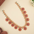 Traditional South Indian Golden Ruby Kemp Haram