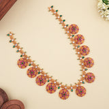 Traditional South Indian Golden Ruby Kemp Haram