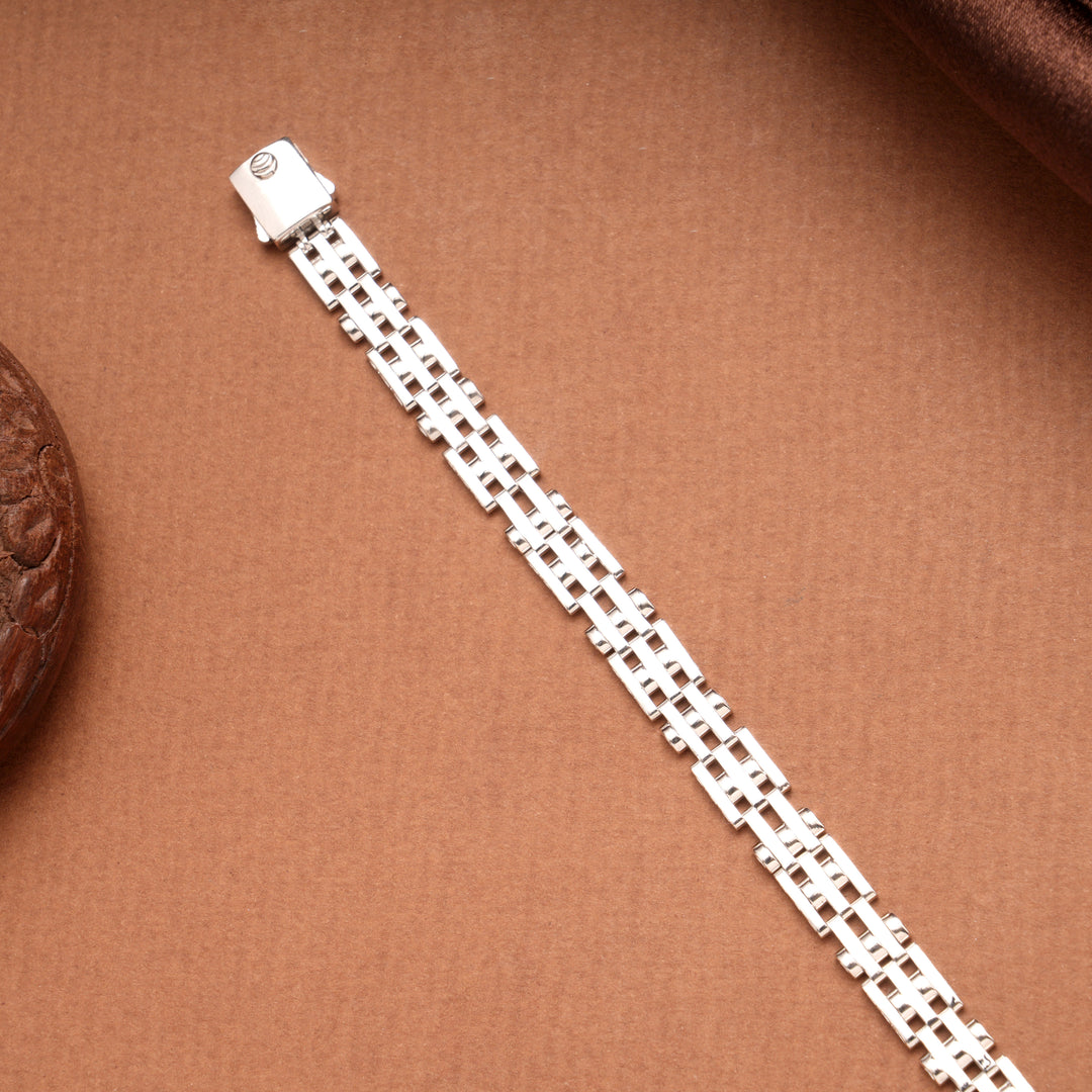 Classic H Link Men’s Silver Bracelet