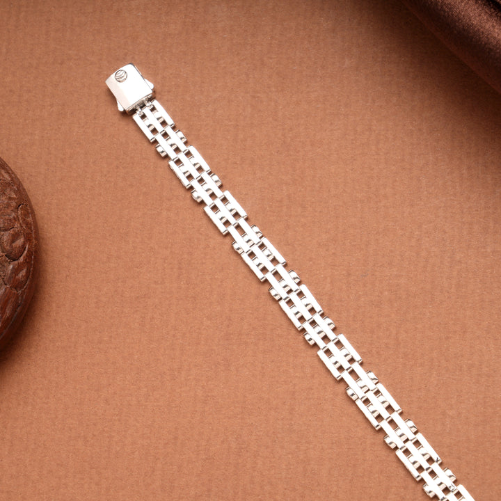 Classic H Link Men’s Silver Bracelet