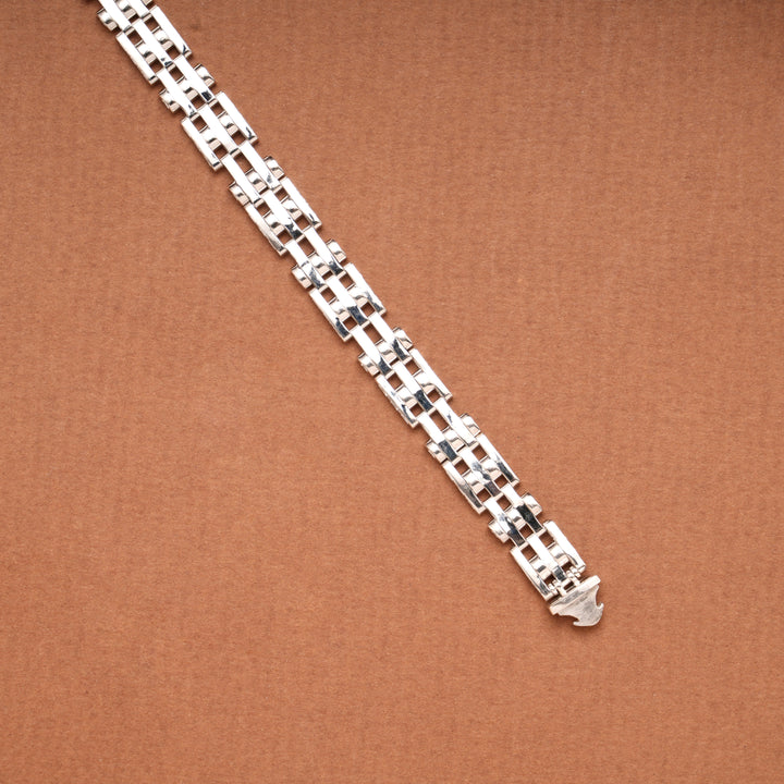 Classic H Link Men’s Silver Bracelet